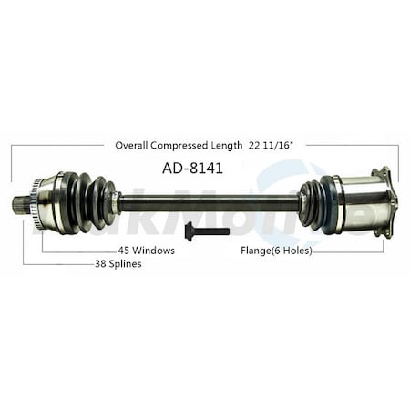 Surtrack Axle Cv Axle Shaft, Ad-8141 AD-8141